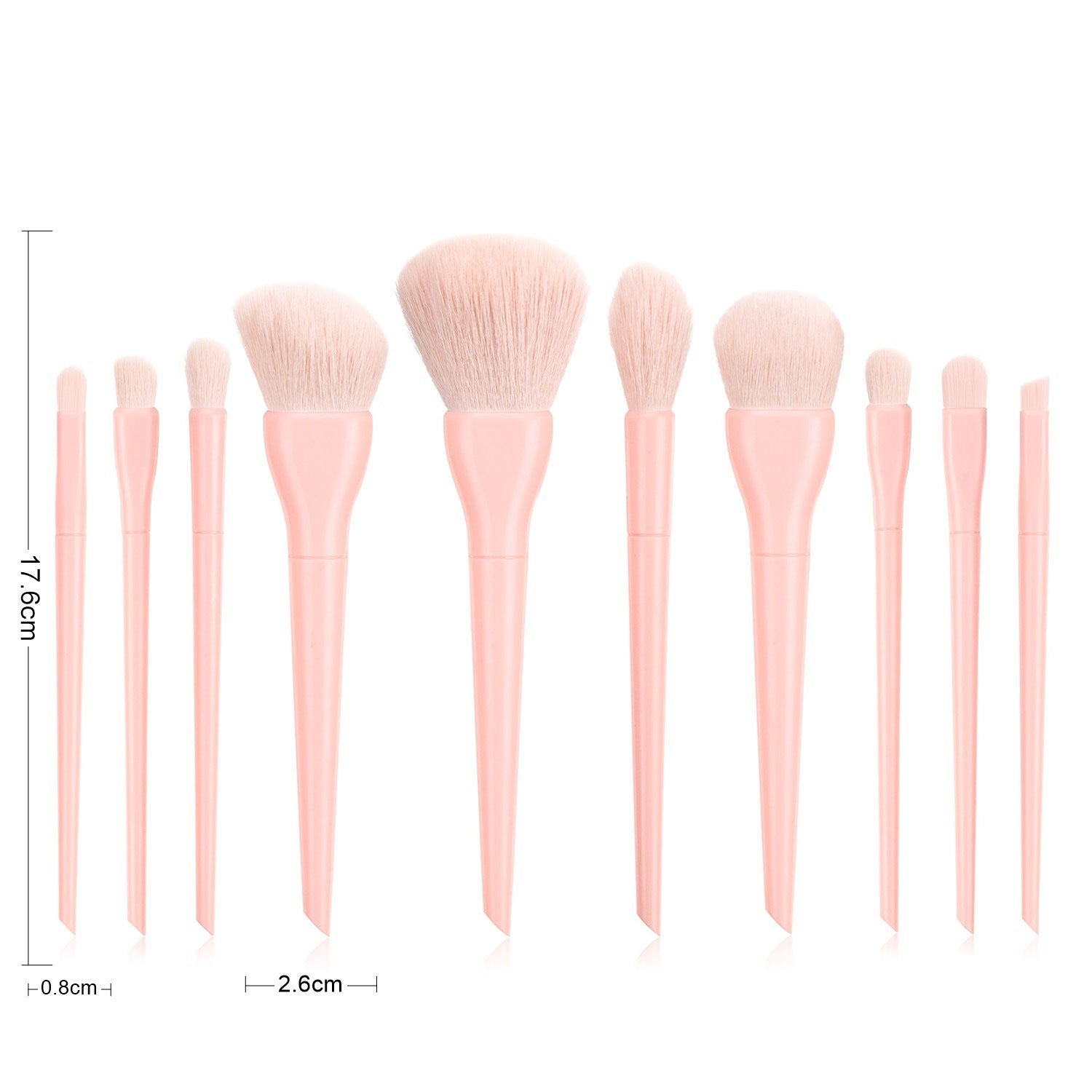 10 candy-colored makeup brushes 10 candy-colored makeup brushes